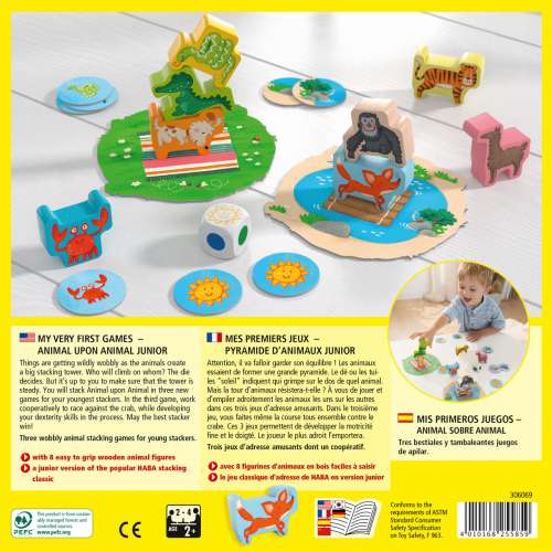 Моите първи игри: Животно върху животно за най-малките (Animal Upon Animal Junior) - настолна игра