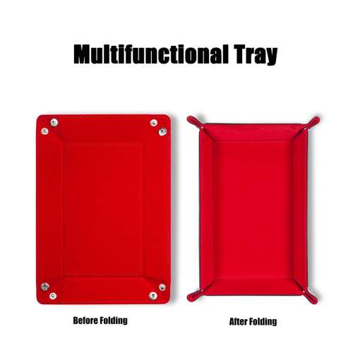 Rectangle Folding Dice Tray (Red)