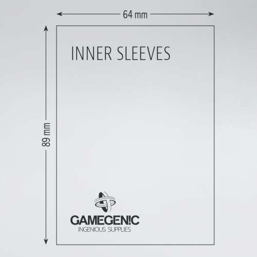 Gamegenic Inner Sleeves (Clear) - for cards 63 x 88 mm