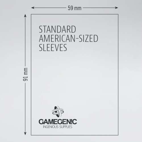 Gamegenic Standard American Matte Board Game Sleeves - for cards 57 x 89 mm