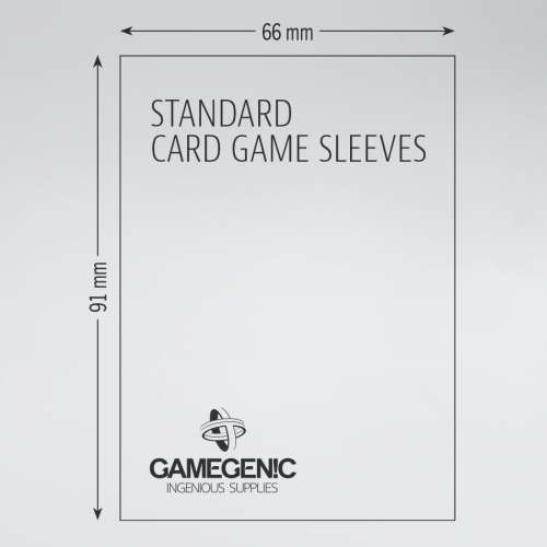 Gamegenic Standard Card Game Prime Sleeves (Clear) - for cards 64 x 89 mm